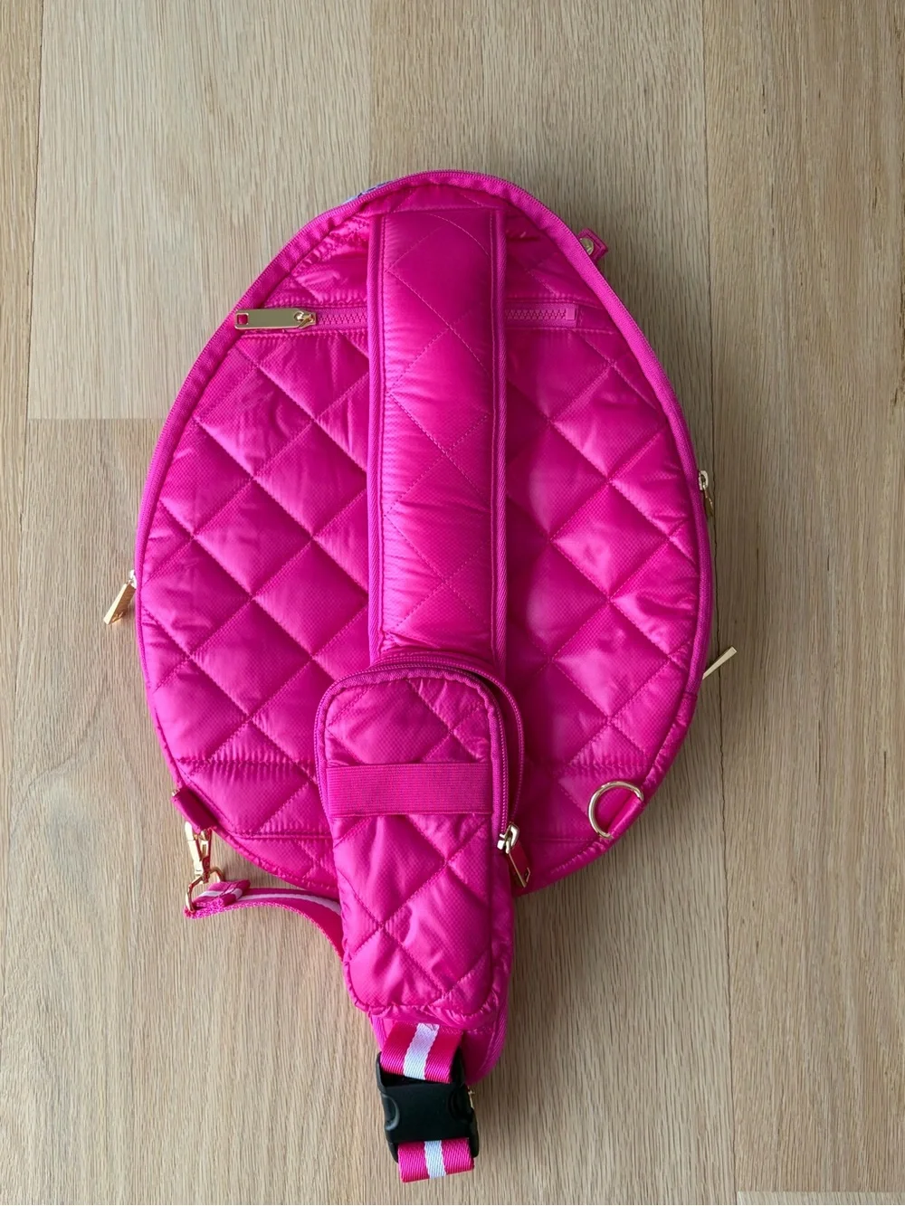 Oliver Thomas Maxed Out Tennis Sling in Hot Pink with White Stripe